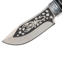 Cutit de vanatoare IdeallStore®, Ancient Scorpion, 22 cm, otel inoxidabil, negru - 3