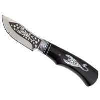 Cutit de vanatoare IdeallStore®, Ancient Scorpion, 22 cm, otel inoxidabil, negru - 4