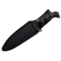 Cutit de vanatoare IdeallStore®, Dark Element, 30.5 cm, otel inoxidabil, negru - 7