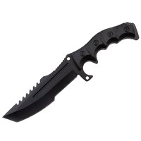 Cutit de vanatoare IdeallStore®, Dark Element, 30.5 cm, otel inoxidabil, negru - 10