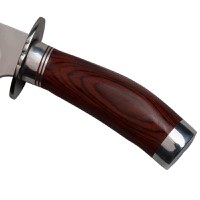 Cutit de vanatoare IdeallStore®, Fancy Blade, 25.5 cm, argintiu, teaca inclusa - 4