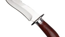 Cutit de vanatoare IdeallStore®, Fancy Blade, 25.5 cm, argintiu, teaca inclusa