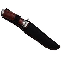 Cutit de vanatoare IdeallStore®, Fancy Blade, 25.5 cm, argintiu, teaca inclusa - 7