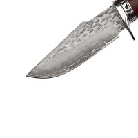 Cutit de vanatoare, IdeallStore®, Fixed Blade, Husa Piele, Otel Damasc - 5