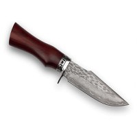 Cutit de vanatoare, IdeallStore®, Fixed Blade, Husa Piele, Otel Damasc - 6
