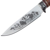 Cutit de vanatoare IdeallStore®, Mountain Stag , argintiu, 27.5 cm, teaca textila inclusa - 7