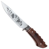 Cutit de vanatoare IdeallStore®, Mountain Stag , argintiu, 27.5 cm, teaca textila inclusa - 6