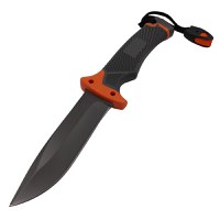Cutit de vanatoare IdeallStore®, Survival King, 25 cm, otel inoxidabil, portocaliu, husa inclusa - 3
