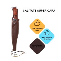 Cutit de vanatoare, Rambo 3, IdeallStore®, 42 cm, teaca inclusa - 4