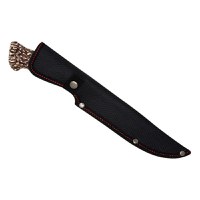 Cutit de vanatoare Stag Antlers, 30 cm, teaca cordura, maro - 5