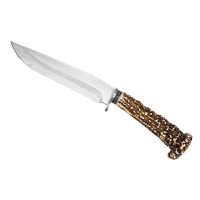 Cutit de vanatoare Stag Antlers, 30 cm, teaca cordura, maro - 2