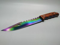 Cutit de vanatoare, Wood Rainbow, 33 cm, multicolor - 2