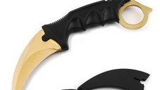 Cutit Karambit, auriu, 18.5 cm