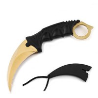 Cutit Karambit, auriu, 18.5 cm - 1