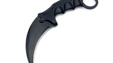 Cutit karambit cu tais CS:GO, teaca si snur de agatat, negru