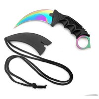 Cutit Karambit Fade Cs G0 cu teaca si snur + SPINNER - 1