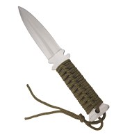 Cutit ninja de aruncat la tinta Ideallstore, paracord verde, husa, 25cm - 2