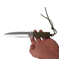 Cutit ninja de aruncat la tinta Ideallstore, paracord verde, husa, 25cm - 4