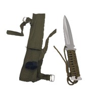 Cutit ninja de aruncat la tinta Ideallstore, paracord verde, husa, 25cm - 1