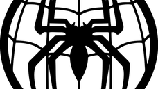 Decoratiune perete Spider-Man HH740 din lemn - 37x37 cm