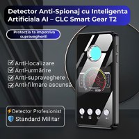 Detector Anti-Spionaj T2 CLC SmartGear, AI, detectie camere, microfoane, reportofoane, GPS, trackere, protectie avansata - 3
