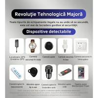 Detector Anti-Spionaj T2 CLC SmartGear, AI, detectie camere, microfoane, reportofoane, GPS, trackere, protectie avansata - 8