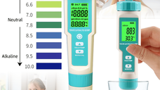 Detector de calitate a apei 7 in 1, Luxofia, afisaj LCD iluminat, calibrare automata, portabil