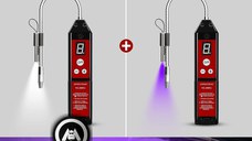 Detector de precizie ridicata a scurgerilor/ pierderilor de freon din sisteme Hvac, Auto etc., cu afisaj LCD, Rosu/Negru