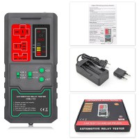 Detector Tester de Relee Auto Wireless Techstar® CNBJ-722, pentru 12V/24V , Compatibil cu Relee 4 si 5 Pini, Afisaj - 1