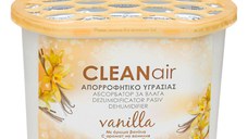 Dezumidificator pasiv cleanair, capacitate 230g, aroma vanilie, portocaliu-transparent