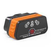 Diagnoza auto OBD2 KONNWEI KW901, Bluetooth 5.0, Buton ON-OFF, compatibil Android iOS, ELM 327 OBDII, Negru/Orange - 3