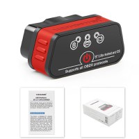 Diagnoza auto OBD2 KONNWEI KW901, Bluetooth 5.0, Buton ON-OFF, compatibil Android iOS, ELM 327 OBDII, Negru/Rosu - 1