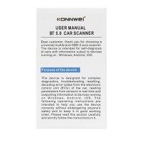 Diagnoza auto OBD2 KONNWEI KW901, Bluetooth 5.0, Buton ON-OFF, compatibil Android iOS, ELM 327 OBDII, Negru - 8
