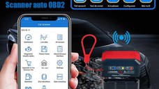 Diagnoza Auto OBD2 KONNWEI KW905, Bluetooth 5.0, Buton ON-OFF, Compatibil Android IOS, ELM 327 OBDII, Negru
