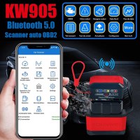Diagnoza Auto OBD2 KONNWEI KW905, Bluetooth 5.0, Buton ON-OFF, Compatibil Android IOS, ELM 327 OBDII, Negru - 1