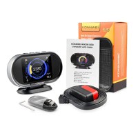 Display Konnwei KW206, OBD2, Ecran HUD LCD 3.2", Test 0-100, 92 Date Afisate, Afisare/Stergere Erori, Luminozitate - 1