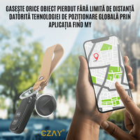 Dispozitiv Antipierdere Localizare GPS Tracker CZAY®, Compatibil iPHONE, Acoperire Globala, Bluetooth, Baterie Inclusa - 4
