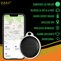 Dispozitiv Antipierdere Localizare GPS Tracker CZAY®, Compatibil iPHONE, Acoperire Globala, Bluetooth, Baterie Inclusa - 2