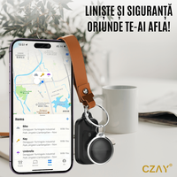 Dispozitiv Antipierdere Localizare GPS Tracker CZAY®, Compatibil iPHONE, Acoperire Globala, Bluetooth, Baterie Inclusa - 5
