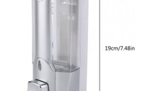 Dozator De Sapun, Argintiu, Montaj Perete, 350ml