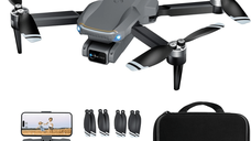 Drona cu Telecomanda S20, Camera 4K WiFi 5G, Pliabila, 90° Ajustabila, Pozitionare, 36 min Autonomie, 2 Baterii, Geanta