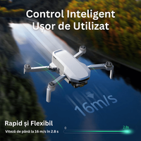 Drona Cu Telecomanda SE, Camera 4K/30fps, Senzor Sony 12MP, WiFi, GPS Transmisie 4KM,Autonomie 62 Min, 2 Baterii, Geanta - 4