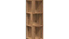 Dulap de colt Artisan din Lemn Prelucrat, Stejar, 33x33x165 cm