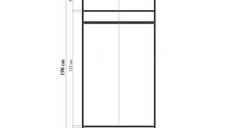 Dulap Hanah Home, pal melaminat multicolor, 80x45x190 cm, model 863SPH4249