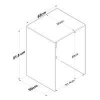 Dulap pentru masina de spalat, Hanah Home, pal melaminat, nuc si alb, 65x60x91.8 cm - 5