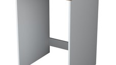 Dulap pentru masina de spalat, Hanah Home, pal melaminat, nuc si alb, 65x60x91.8 cm