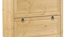 Dulap pentru Pantofi Corona, 99x32x85 cm, din Lemn Masiv de Pin