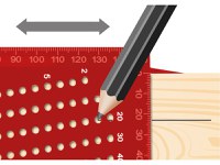 Echer de tamplarie multifunctional 3D, Fortum, 215x72x63mm, 4784104 - 5
