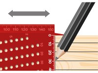 Echer de tamplarie multifunctional 3D, Fortum, 215x72x63mm, 4784104 - 1