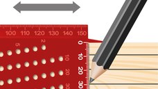 Echer de tamplarie multifunctional 3D, Fortum, 215x72x63mm, 4784104